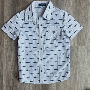 Andy & Evan Blue Striped Button Down Shirt